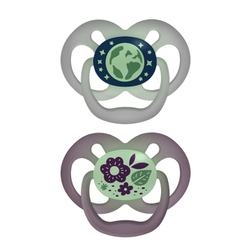 Dr Brown's Advantage Night Σιλικόνης για Κορίτσι 6-18m 2τμχ